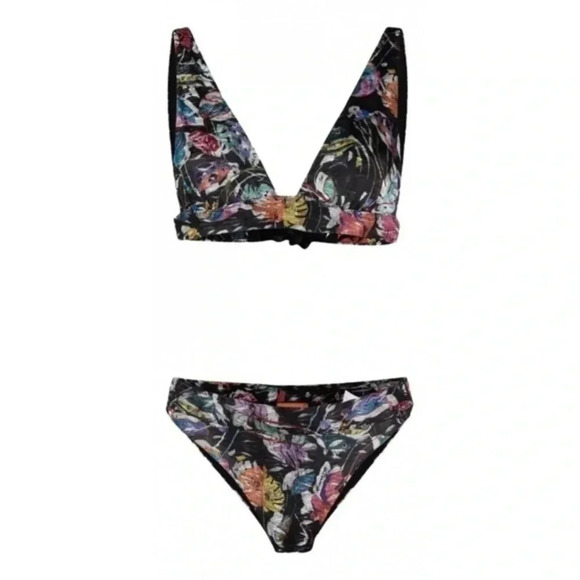 MISSONI Monstera Leaf Two-Piece Swimsuit Size 40 B2789 - Picture 3 of 7